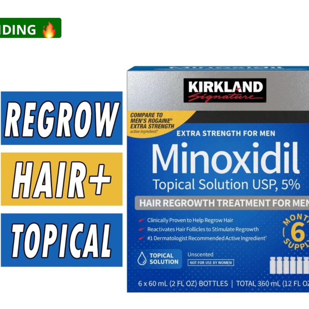 Kirkland Signature Minoxidil Hair Regrowth Treatment 6-month supply